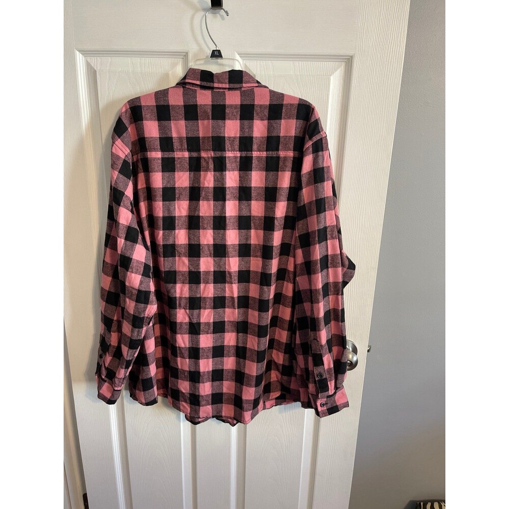 Women’s Flannel Shirt Size 2XL Blush Black Grey New Without Tags - Picture 5 of 9
